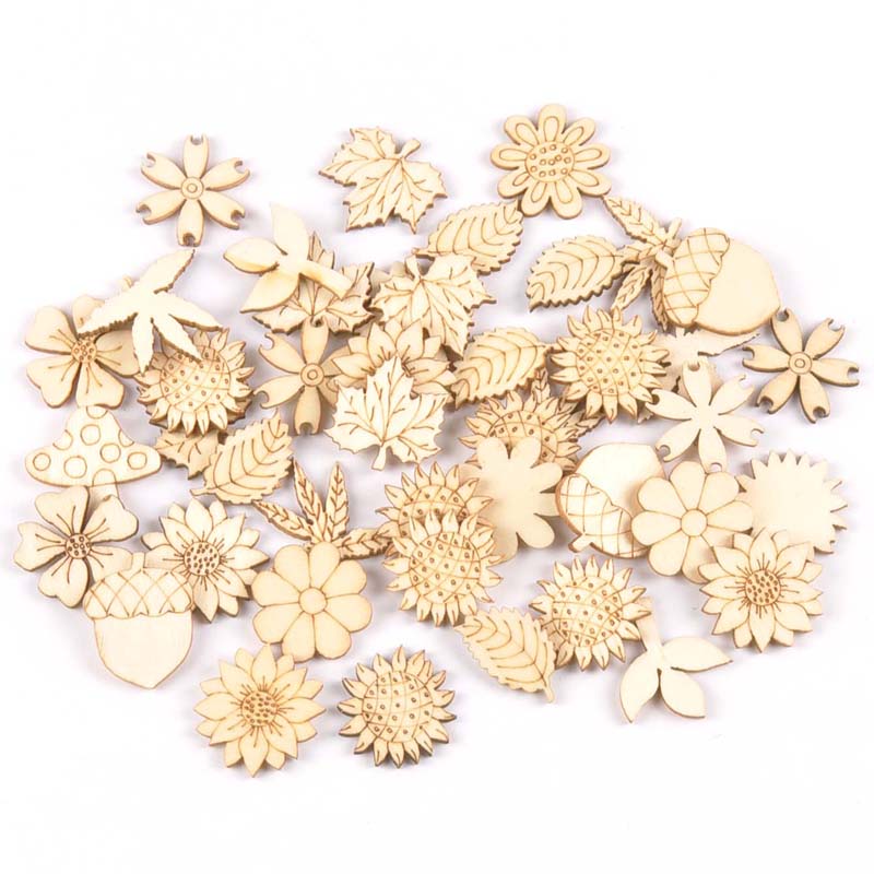 Craft Embellishment - 30 шт., деревянные аксессуары для рукоделия,