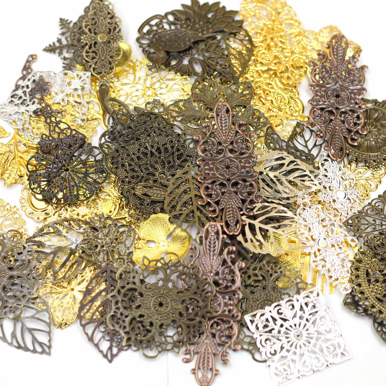 Craft Embellishment - Украшения, соединители, случайные смешанные треугольные цветочные