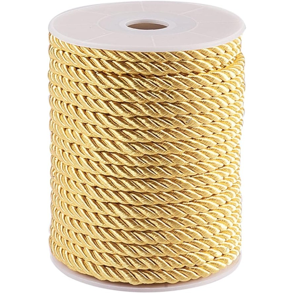 Cord Trim Twisted - 5 мм, 18 ярдов, скрученный золотистый
