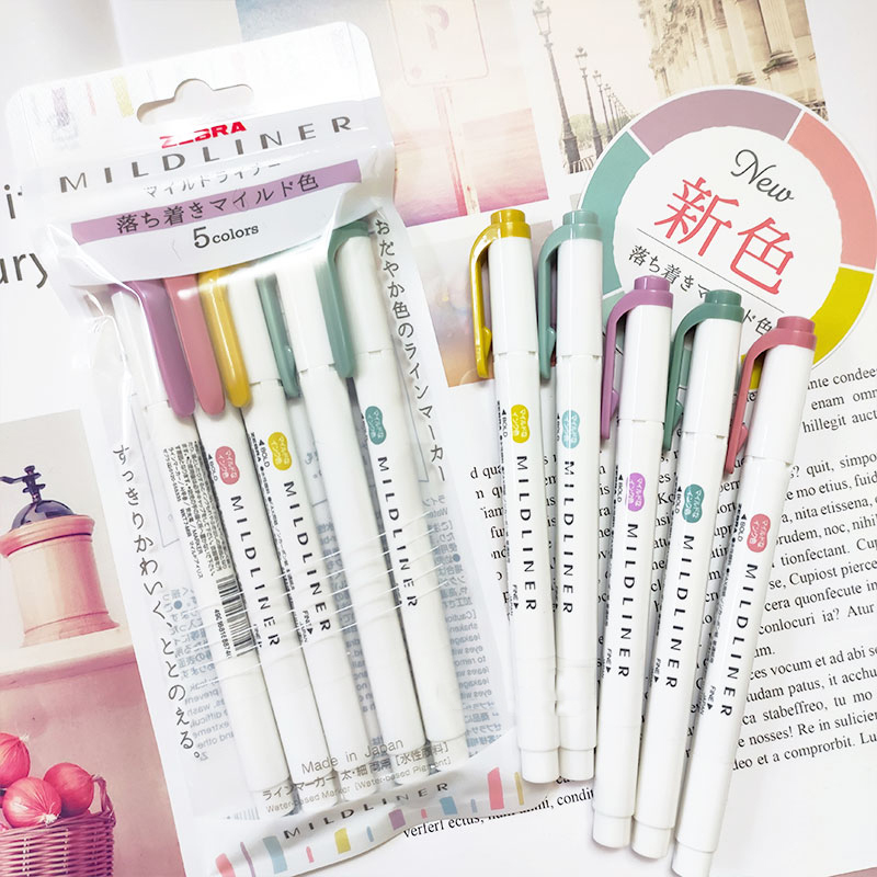 Zebra Pen Mildliner - НОВЫЕ маркеры-хайлайнеры с зеброй, флуоресцентная ручка