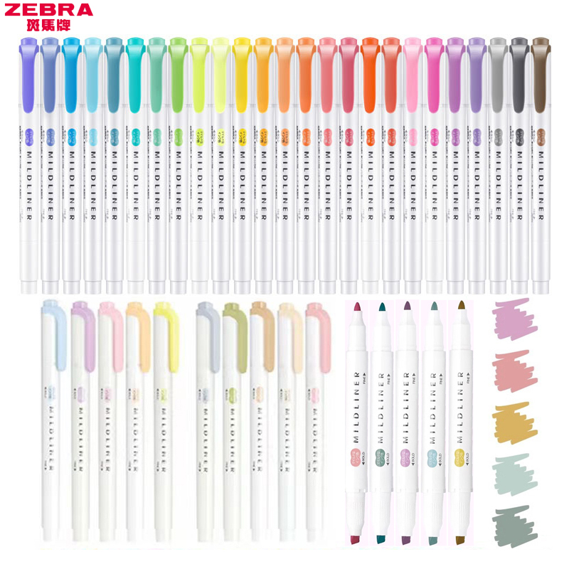 Zebra Pen Mildliner - 1/3 шт. ZEBRA MILDLINER WKT7 ручки-хайлайтеры,