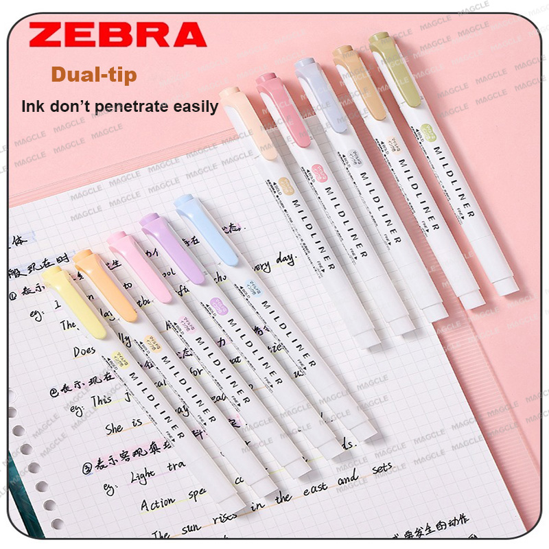 Zebra Pen Mildliner - 1 шт., маркер Zebra WKT7 Mildliner,
