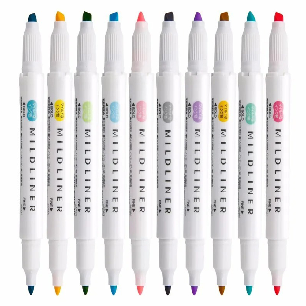 35-цветный набор ZEBRA Mildlin – обзор и цена Zebra Pen Mildliner
