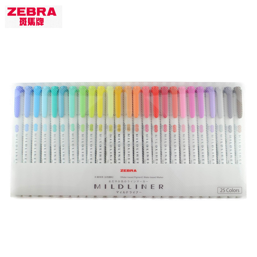 Zebra Full 35/25 цветов Mildli – обзор и цена Zebra Pen Mildliner