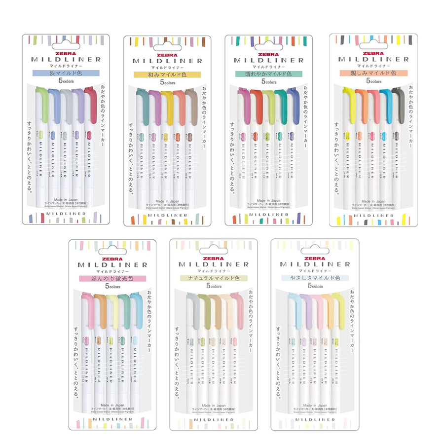 Zebra Full 35/25 цветов Mildli – обзор и цена Zebra Pen Mildliner