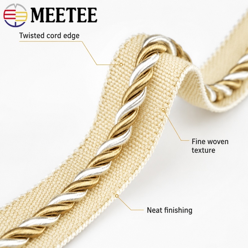 Двухцветный плетеный шнур Meet – обзор и цена Cord Trim Twisted