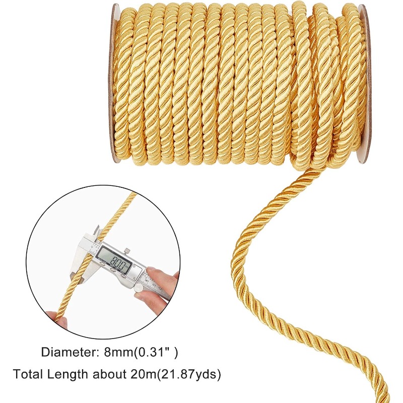 1 рулон, 8 мм, 20 ярдов, витой – обзор и цена Cord Trim Twisted