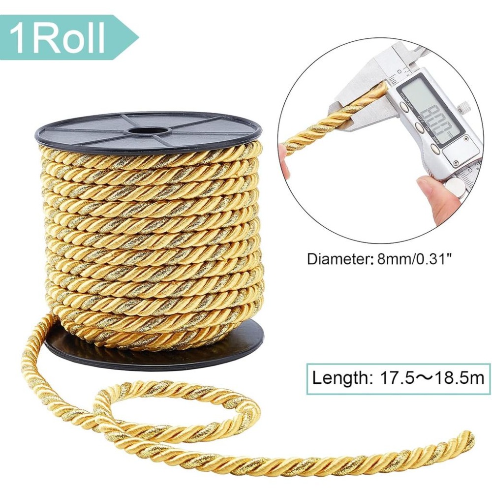 Витые шнуры 8 мм, 20 ярдов, шп – обзор и цена Cord Trim Twisted