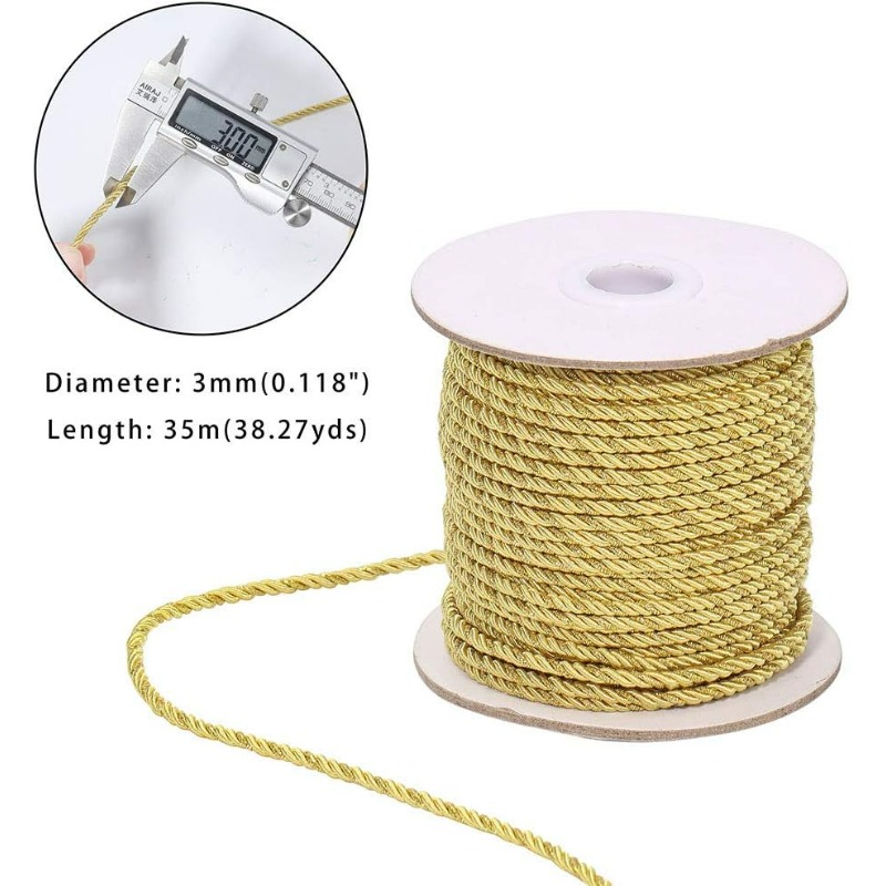 Металлический витой шнур 3 мм/ – обзор и цена Cord Trim Twisted