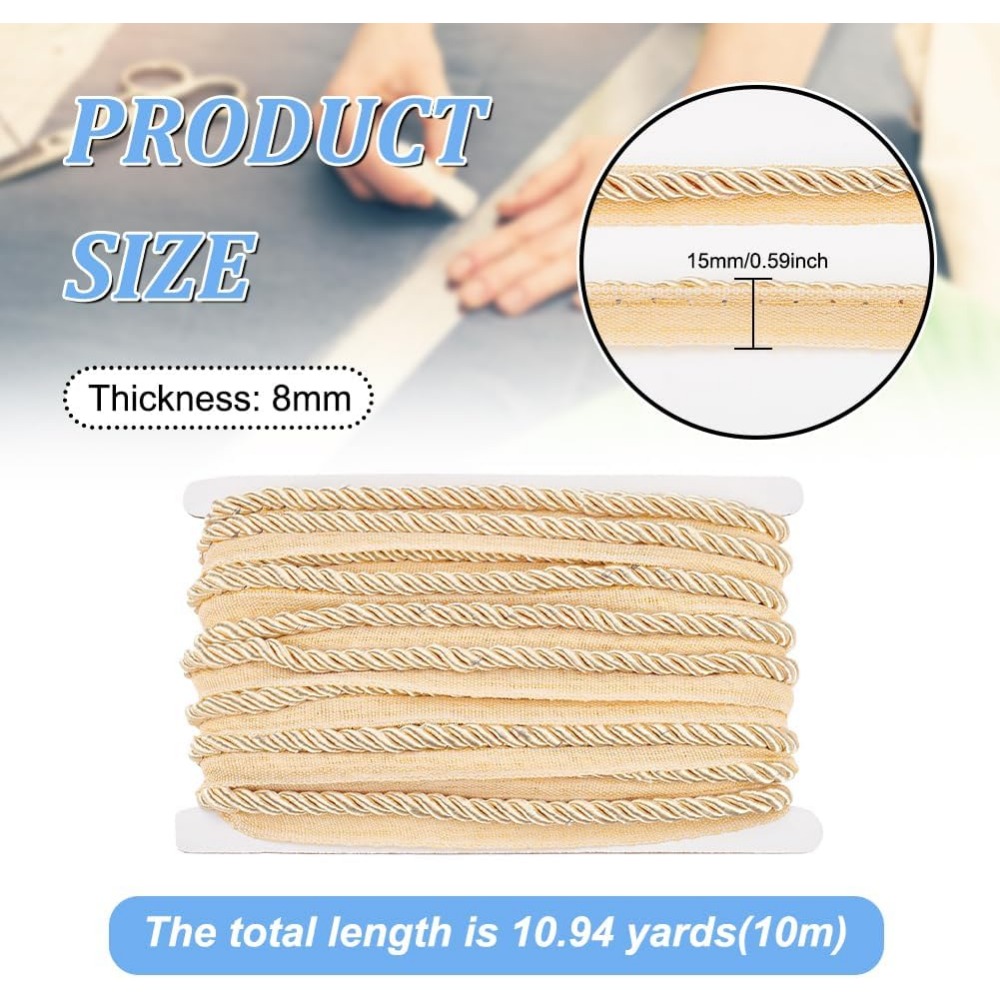 11 ярдов витой шнур для губ, 3 – обзор и цена Cord Trim Twisted