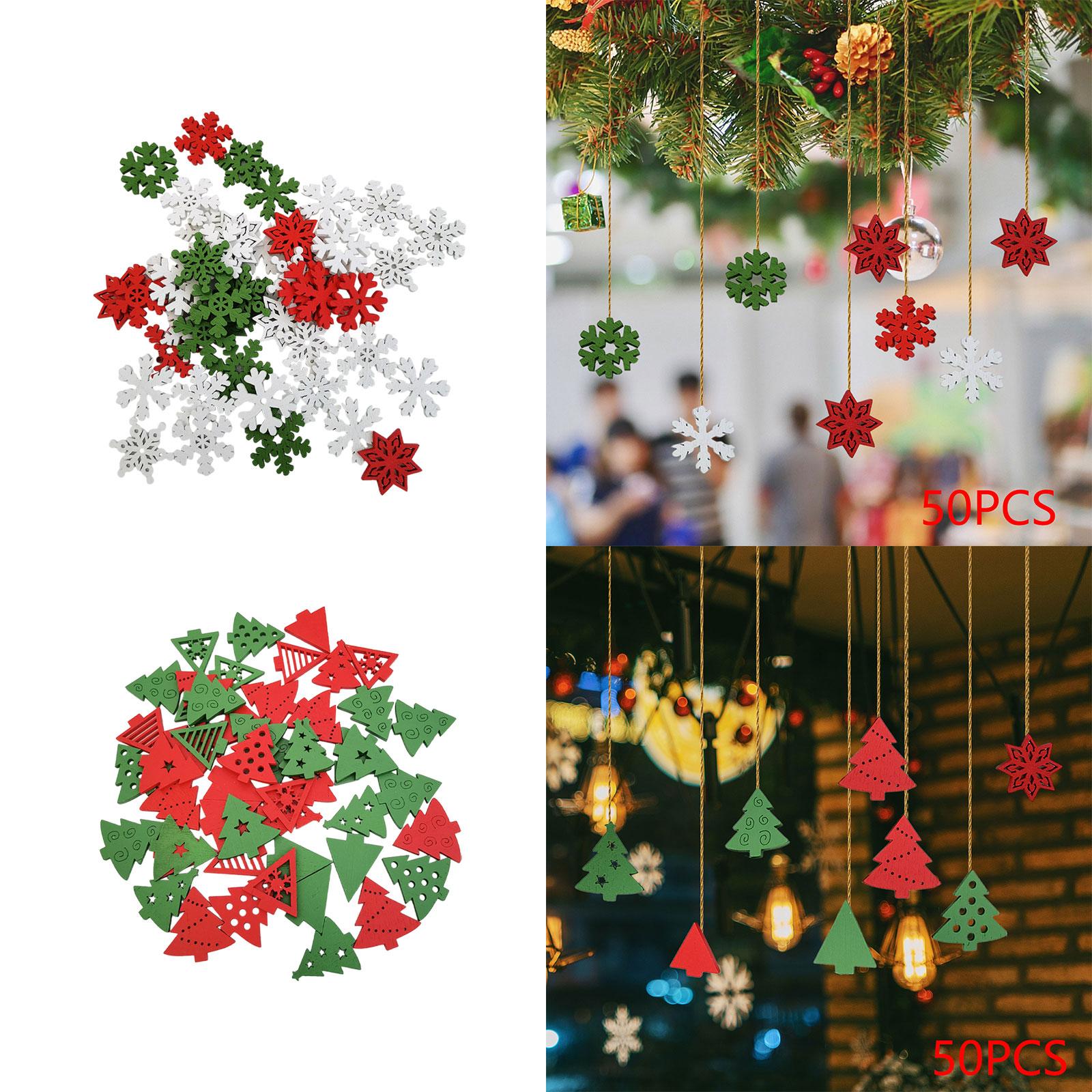 50 деревянных рождественских у – обзор и цена Christmas Craft Embellishment