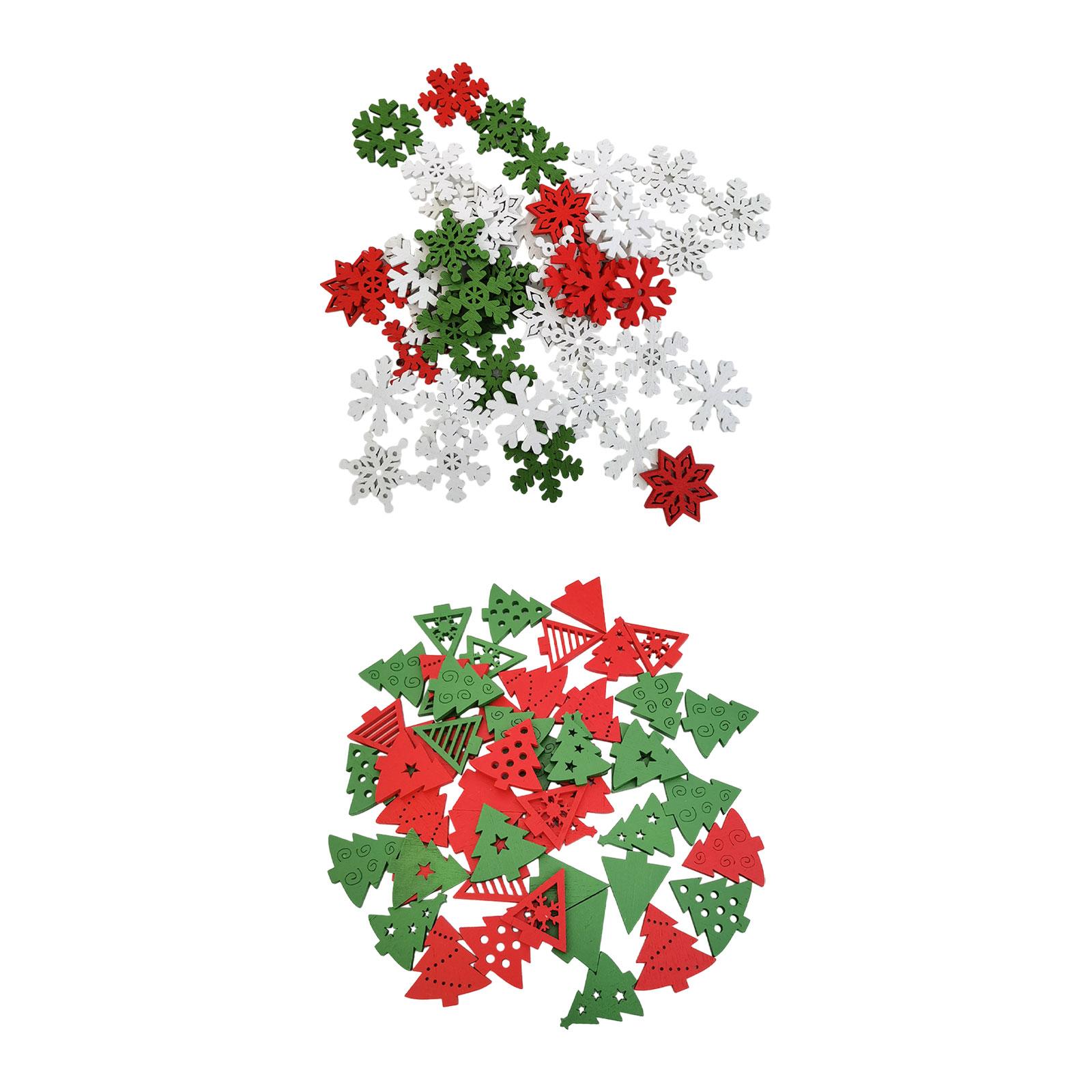 50 деревянных рождественских у – обзор и цена Christmas Craft Embellishment