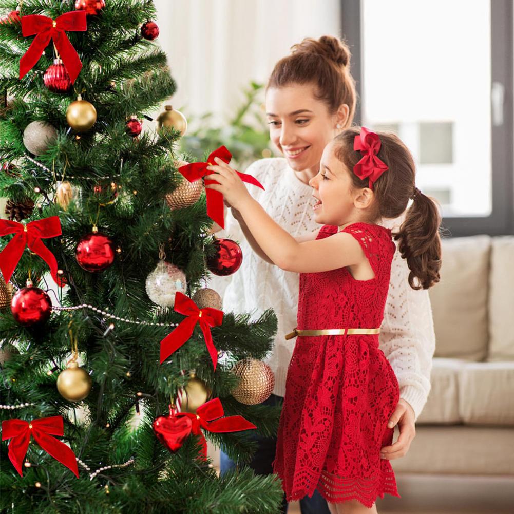 Рождественские бархатные банты – обзор и цена Christmas Craft Embellishment