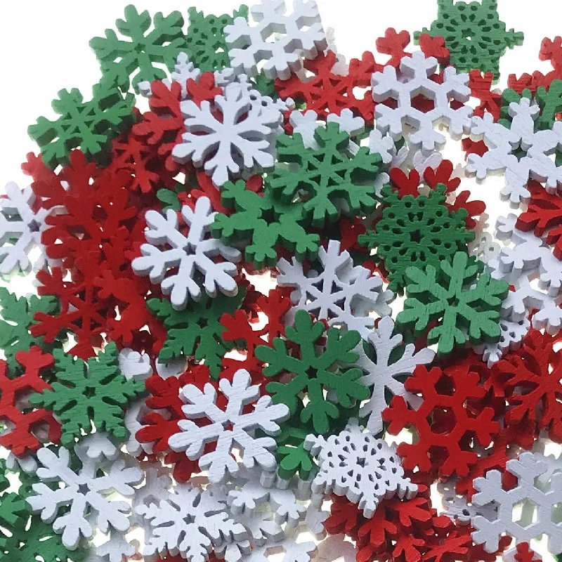 50 шт. деревянных снежинок 20  – обзор и цена Christmas Craft Embellishment