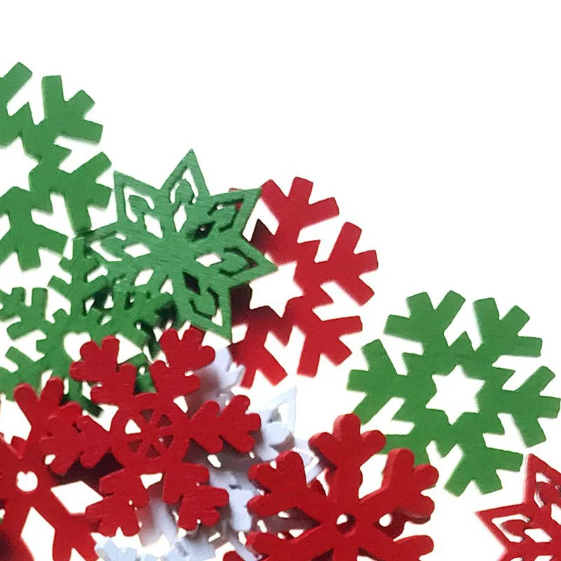 50 шт. деревянных снежинок 20  – обзор и цена Christmas Craft Embellishment