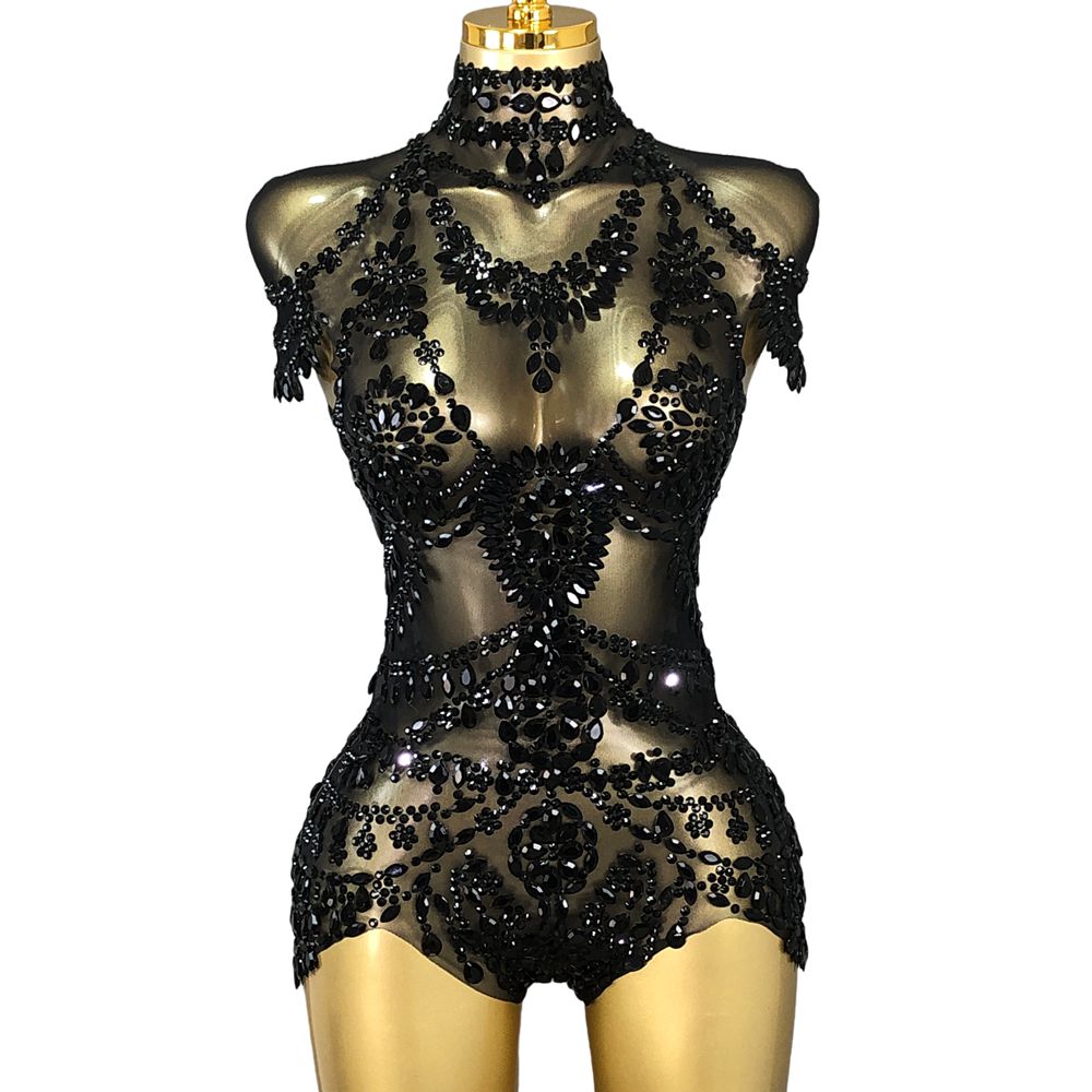 Блестящий боди с стразами для  – обзор и цена Rhinestone Banding Trim